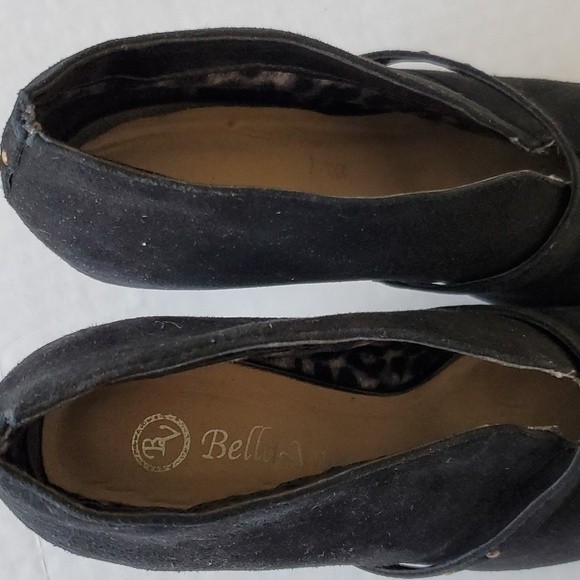 Bella Vita Peep Toed Suede Bootie Heels Size 7 - Picture 7 of 8
